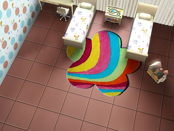 Sims 3 — Cute Floral Rug by Aabha2 — Cute Flower Shaped Rug to decorate our kids corner.Hope you like it in your game.