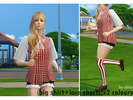 Sims 4 — Cute girls set 2 colours by Abby-_- — Big shirts + lace shorts in 2 colours