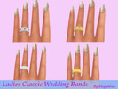 Sims 4 — Ladies Classic Wedding Bands by Shylaria — The Sims 4 Base game allows sim couples to marry, and does provide