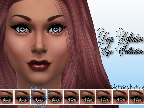 Sims 4 — Light Blue by fortunecookie1 — Here are 9 new, colorful eyes with deep reflections that will help give your sim