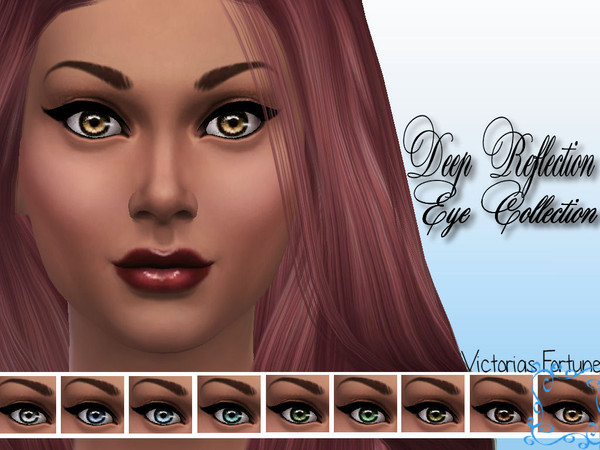 Sims 4 — Light Brown by fortunecookie1 — Here are 9 new, colorful eyes with deep reflections that will help give your sim