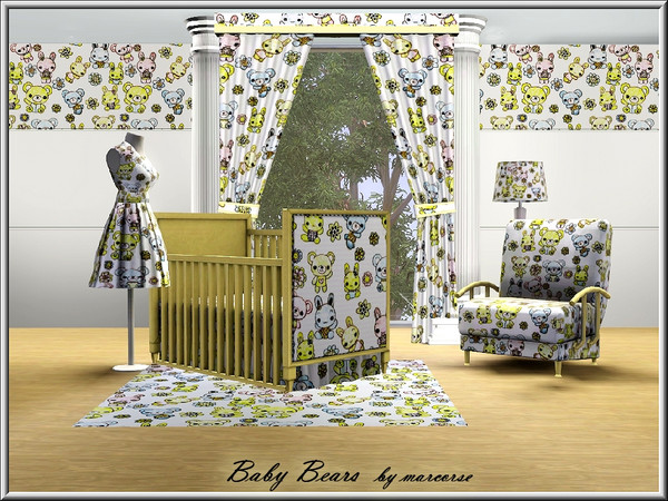 Sims 3 — Baby Bears_marcorse by marcorse — Fabric pattern lots and lots of baby bears for a nursery..