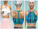 Sims 4 — Halter Crop Top for All Females by crybabysimss — 