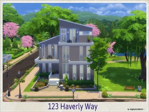 Sims 4 — 123 Haverly Way by mightyfaithgirl — This modern 3 storey home comes with 3 bedrooms, 3 bathrooms, infinity