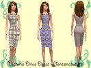 Sims 4 — Victoria Drive - Jonconcouture by JonconCouture — Dress with Plaid Pattern. For Teen, Young Adult, Adult and