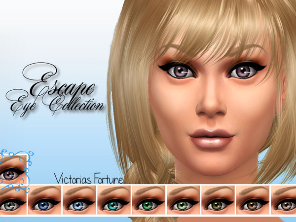 Sims 4 — Lavender by fortunecookie1 — Here are 10 new bright colors with a nice light reflection. Let these eyes help