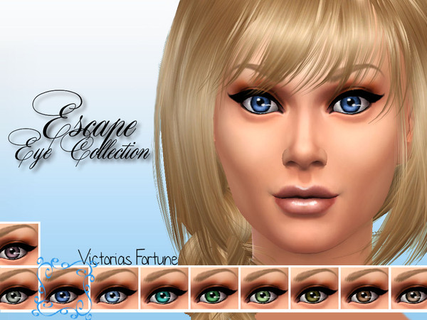 Sims 4 — Blue by fortunecookie1 — Here are 10 new bright colors with a nice light reflection. Let these eyes help your