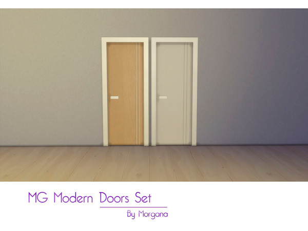 Sims 4 — MG Modern Door 3 by morgana14 — Two new Modern doors