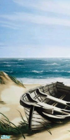 Sims 2 — Pacific Coast  mural  Panel A by tamlfra — Simple, and lovely... At $15 a panel, this should also increase your