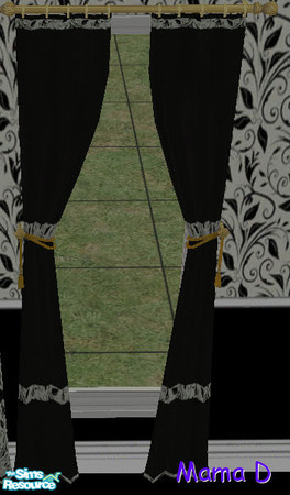 Sims 2 — Mama D's Curtains 0033 - Color by mamads32209 — Curtains to match my "Mama D's Sims2 Paper 0033"