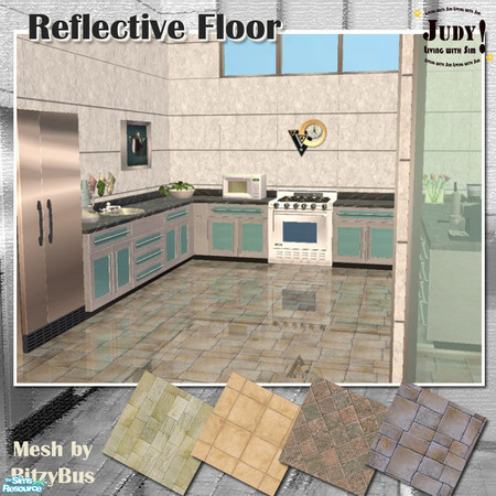 Sims 2 — Judy_Reflective Floor - Stone 4 by judyhugsnoopy — More recolor reflective floor for your Sim's house kitchen or