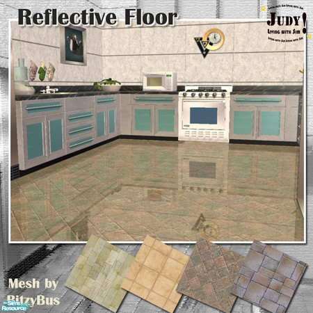 Sims 2 — Judy_Reflective Floor - Stone 3 by judyhugsnoopy — More recolor reflective floor for your Sim's house kitchen or