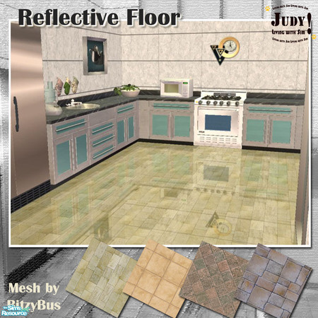 Sims 2 — Judy_Reflective Floor - Stone 1 by judyhugsnoopy — More recolor reflective floor for your Sim's house kitchen or
