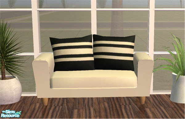 Sims 2 — Black Bold Stripes Loveseat by frillyfilly — Recolours of shtinky00's "Arizona Chair, Loveseat and Sofa