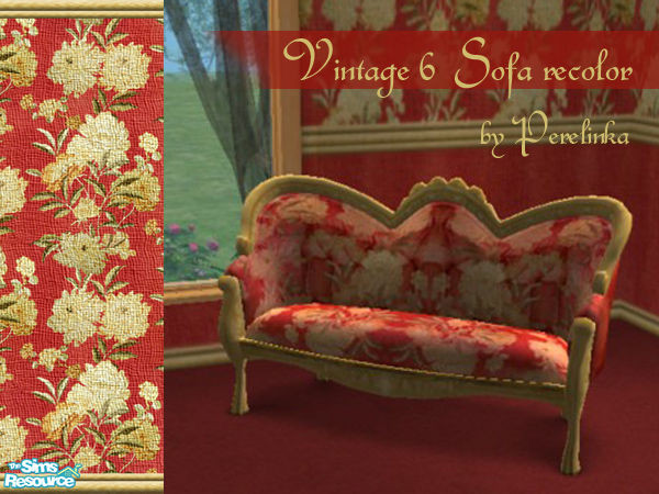 Sims 2 — Vintage 6 Sofa by perelinka — Elegant sofa (match my Vintage 6 Walls Set).