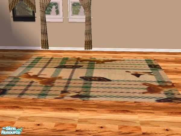 Sims 2 — Mallards and Retrievers Den - Rug by drewsoltesz — Seven objects to decorate a country/hunting themed den or