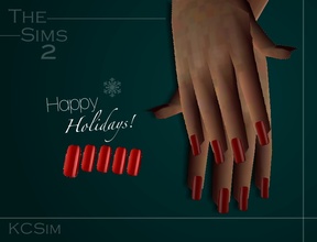 Sims 2 — Red Nails  by KCsim — Remember to adjust your settings HIGH in the game for best results ^_^ Happy Simming ~