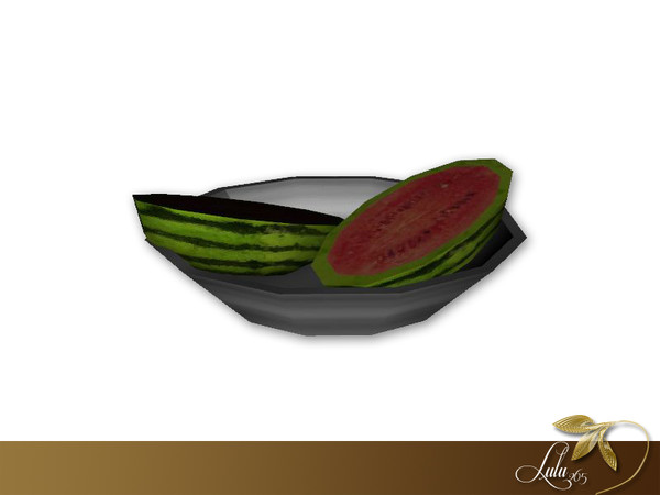 Sims 4 — Elegant Dining Melon Decor by Lulu265 — Part of the Elegant Dining Set Please do not copy, clone or reupload 