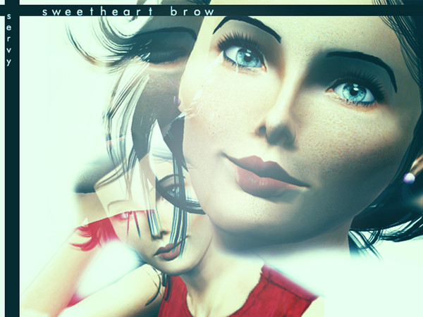 Sims 3 — Sweetheart Brow  by servy — The Sweetheart Brow is a sweet, darling brow that will give your Sims a peppy,