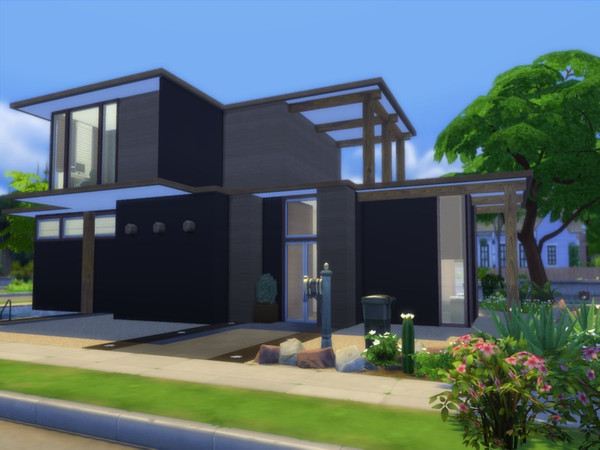 Sims 4 — Black Pearl by Suzz86 — This Modern House offers you 2 bedroom,1 bathroom,open livingroom/kitchen and dining