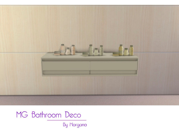 Sims 4 — MG Bathroom Deco Beauty set by morgana14 — Three beauty set recolors.