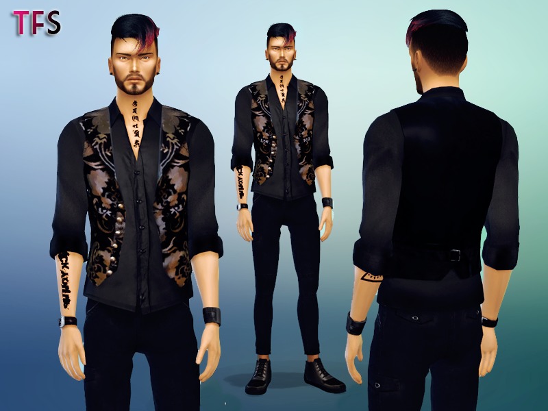 TwistedFate Sims' Baroque Shirt and Vest