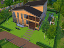 Sims 4 — Marine Residence by Cmarinv2 — A house with 3 bedrooms, 4 bathrooms, kitchen, 2 livings, dinner room and a BBQ