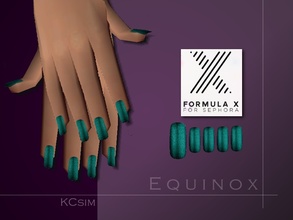 Sims 2 — Mermaid Green Nails by KCsim — Sephora\'s Formula X Line - Equinox Remember to adjust your settings HIGH in the