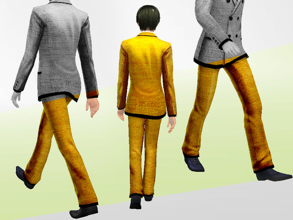 Sims 4 — Gold Suit (Pants) by kokoroworks — Celebrate the new year with a slick new gold suit for your wealthy/famous