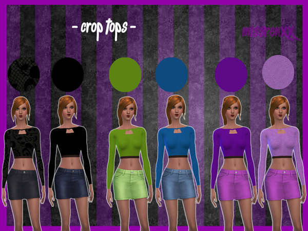 Sims 4 — Crop Top by missrenxx — Six Crop Tops for your female sims.