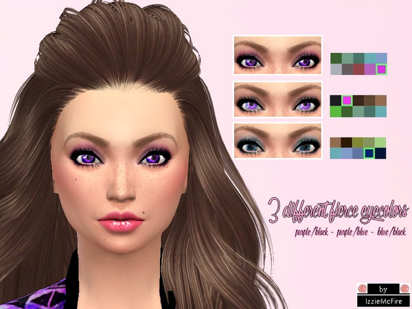Sims 4 — Blue/black fierce eyecolor by IzzieMcFire — This blue/black fierce eyecolor is part of the set.