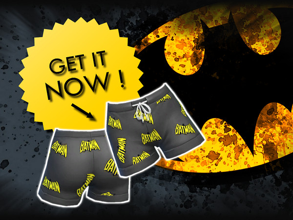 Sims 4 — Batman's Short by Eloute2 — -Sims 4 CC- Contain : 1x bottom Color : only 1 For : Female Adult, Young-Adult,