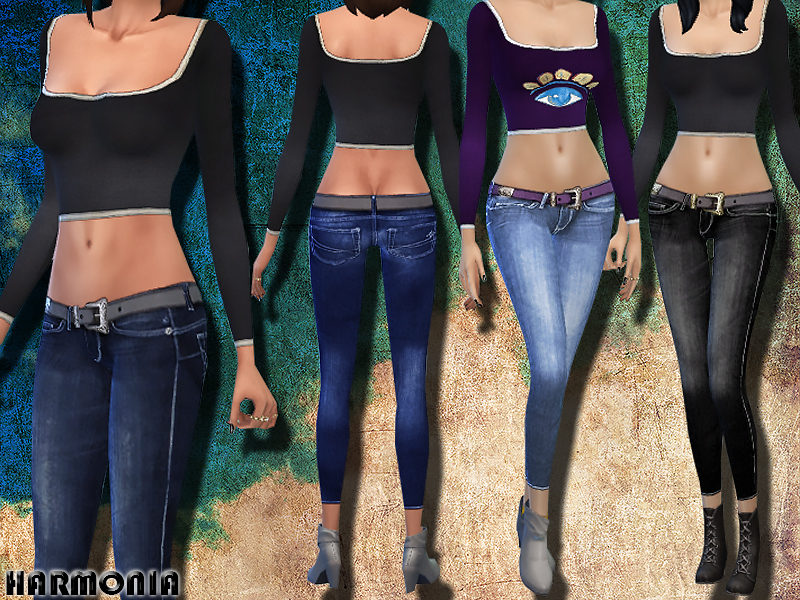 Harmonia's UPDATE! Curve-loving Look Belted Jean