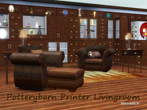 Sims 3 — PB Printer Livingroom by ShinoKCR — After a long break from creating Potterybarn inspired Sets I bring you the