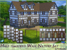 Sims 4 — Half-timbered Wall Set - Nature by didisimsation — Half-timbered Wall Set 4 natural brown colors Build with this