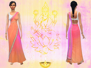 Sims 4 — Indian Style 1 by follia69 — Hi This is my first Indian cloth It's a multi-coloured saree made by RAAKESH