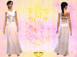 Sims 4 — Indian Style 3 by follia69 — Hi It's an elegant corseted peach saree made by RAAKESH AGARVWAL Saree ou Sari is