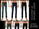 Sims 4 — Kids Unisex Natural Jeans by tiffybee2 — These unisex scrunched skinny jeans are highly detailed and come in 3