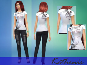 Sims 4 — Bullet for my Valentine Shirt Girlie by Kathenis2 — Shirt of the british Band Bullet for my Valentine