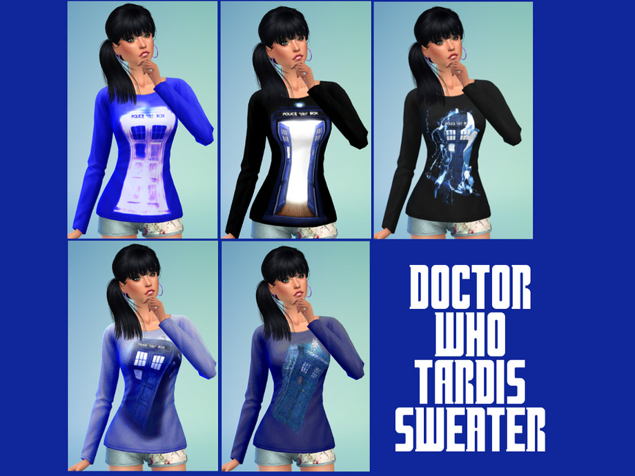 The Sims Resource | Doctor Who TARDIS Sweater