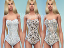 Sims 4 — Shining swimwear by QueenRaspberry — Swimwear for women. 3 colors in one .package Hair: Alesso - Galactic