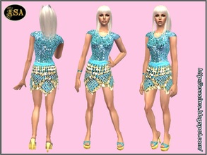Sims 2 — ASA_Dress_320_AF by Gribko_Sveta — The dress of the dancer for women TS2