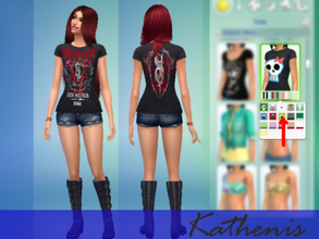 Sims 4 — Slipknot 2 Shirt Set by Kathenis2 — Set of 2 Shirt of the american Nu-Metal Band Slipknot