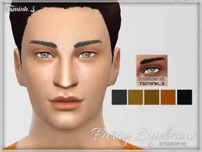 Sims 4 — Furry Eyebrow by TsminhSims — EYEBROW.N2 - Five Colors - For Male and Female - For teen - adult - young adult -