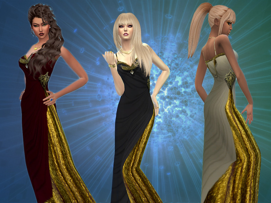 The Sims Resource | Angelic Gown 3 Colors