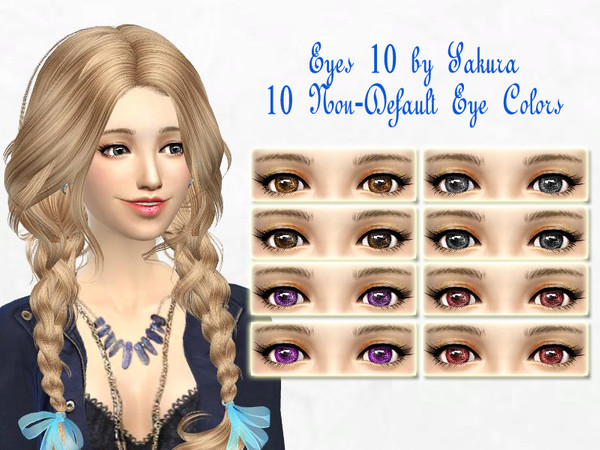 Sims 4 — Eyes 10 Non Default by SakuraPhan — Eyes have 12 colors (non-default) Location under: Eyes You can use any of my