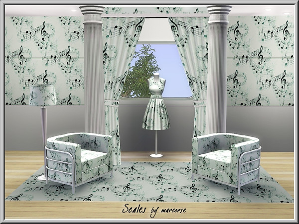 Sims 3 — Scales_marcorse by marcorse — Themed pattern: notes on a musical score