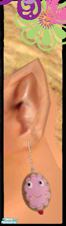 Sims 2 — Fancy Donuts - Pink by TSR Archive — Four yummy earrings :)! You need to donwload mesh from the link above. It