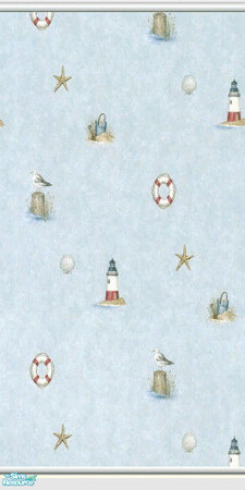 Sims 2 — Maritime Walls - Coastal by hatshepsut — Nautical themed wallpaper.