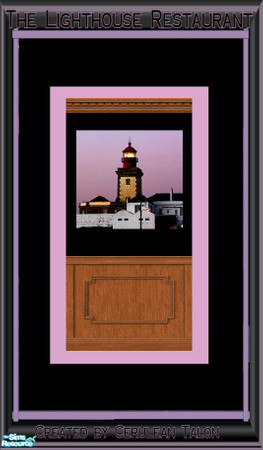 Sims 2 — The Lighthouse Wall - Wall by Cerulean Talon — Classic and beautiful, this restaurant wall/floor set will add